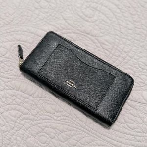 Coach Accordion Zip Wallet Black coach WOMENS accordion zip wallet color black